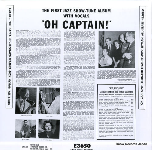 FEATHER, LEONARD, AND DICK HYMAN oh captain! DMI-3011
