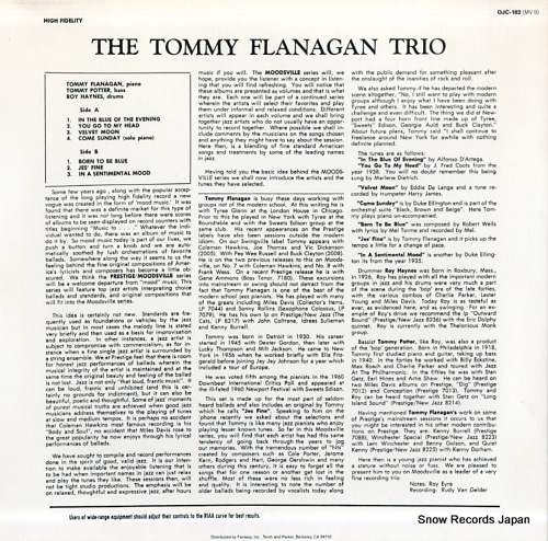FLANAGAN, TOMMY the tommy flanagan trio OJC-182