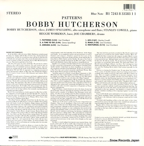 HUTCHERSON, BOBBY patterns B1-33583
