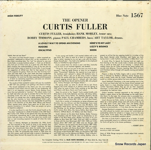 FULLER, CURTIS the opener K18P-9209