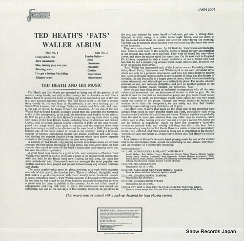 HEATH, TED fats waller album JASM2007