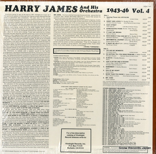JAMES, HARRY 1943-1946 vol.4 HSR-141