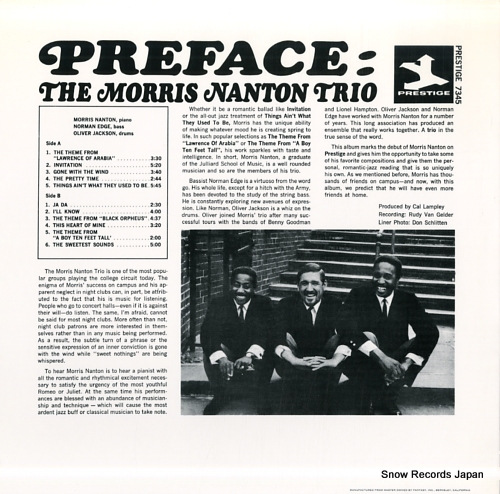 NANTON, MORRIS preface PRLP-7345