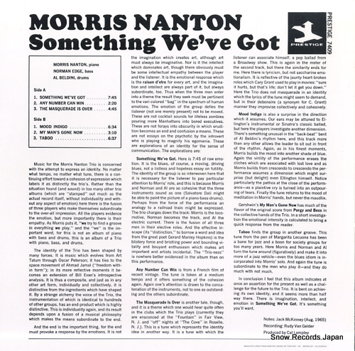 NANTON, MORRIS something we've got PRLP-7409
