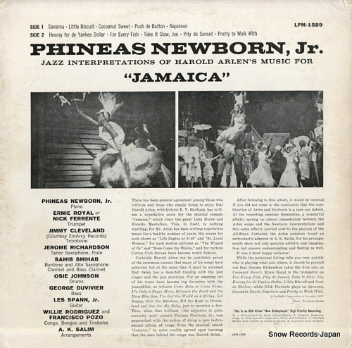 NEWBORN, PHINEAS, JR. plays harold arlen's music from jamaica LPM-1589