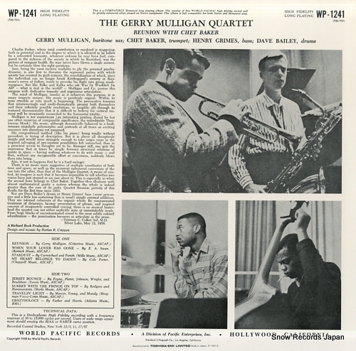 MULLIGAN, GERRY reunion with chet baker PJ-1241