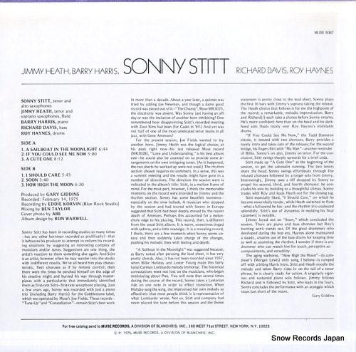STITT, SONNY mellow MR5067