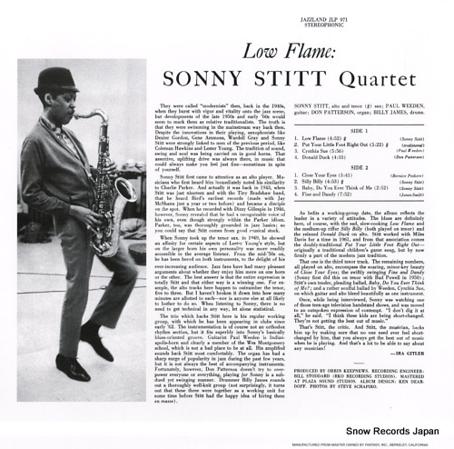 STITT, SONNY low flame JLP-971