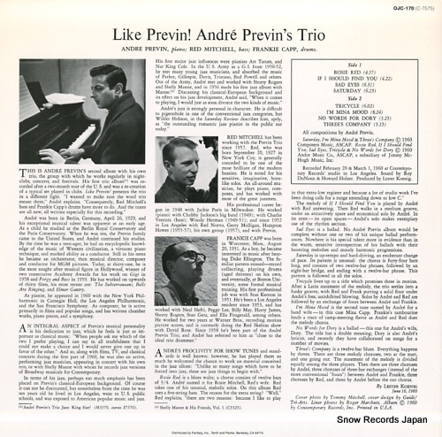 PREVIN, ANDRE like previn! OJC-170