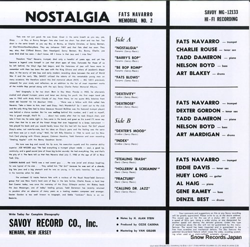 NAVARRO, FATS nostalgia COJY-9043