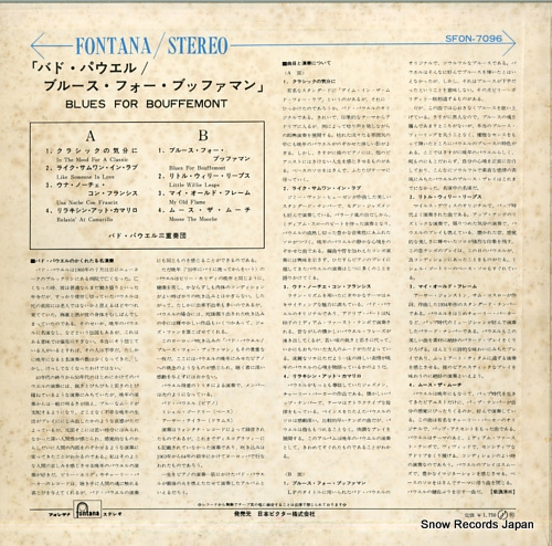 POWELL, BUD blues for bouffemont SFON-7096