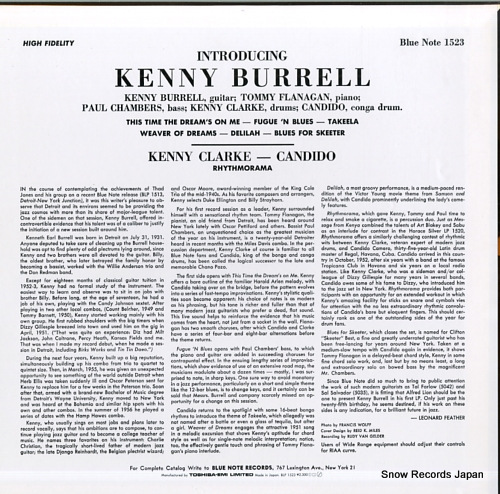 BURRELL, KENNY introducing kenny burrell BLP1523