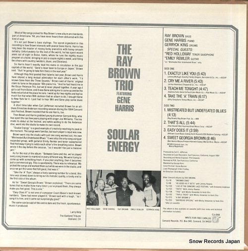 BROWN, RAY soular energy CJ-268
