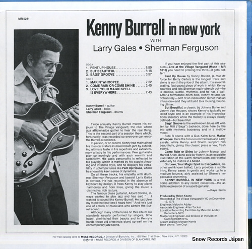 BURRELL, KENNY in new york MR5241