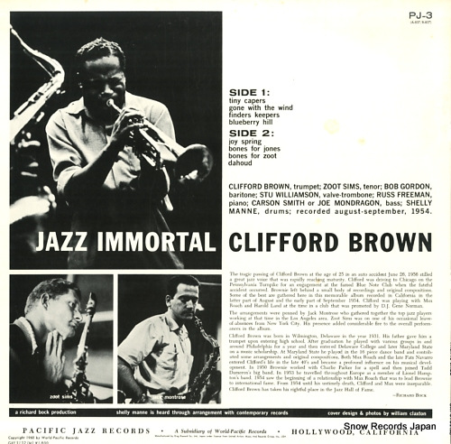 BROWN, CLIFFORD jazz immortal GXF3132(M)