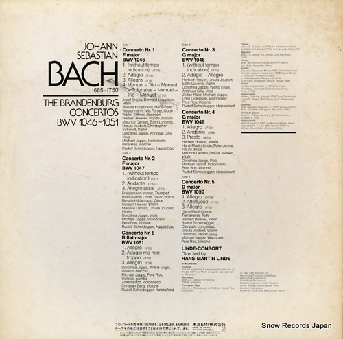 LINDE-CONSORT bach; die brandenburgischen konzerte EAC-90149.50