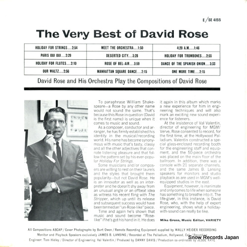 ROSE, DAVID the very best of david rose E-4155