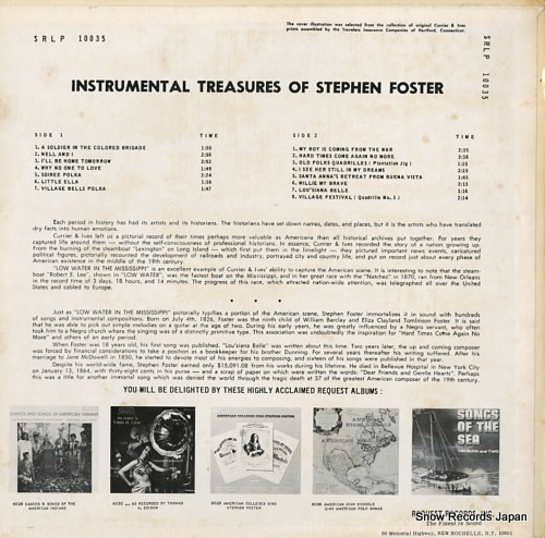 CARLISLE, RAYMOND instrumental treasures of stephen foster SRLP10035