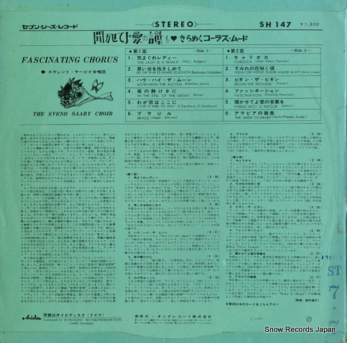 SAABY, SVEND, CHOIR, THE fascinating chorus SH-147