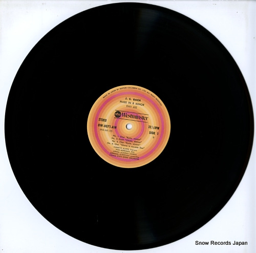 SCHERCHEN, HERMANN bach; mass in b minor OW-8071-2-AW