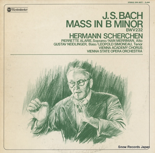 SCHERCHEN, HERMANN bach; mass in b minor OW-8071-2-AW