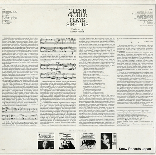 GOULD, GLENN sibelius; 3 sonatines, op. 67 / 