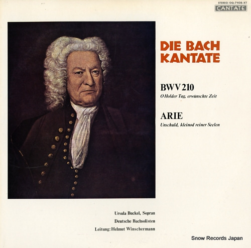 WINSCHERMANN, HELMUT die bach kantate OQ-7408-KT - front cover