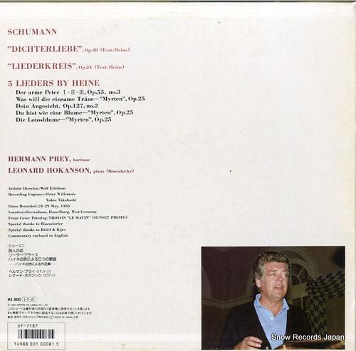 PREY, HERMANN schumann; 