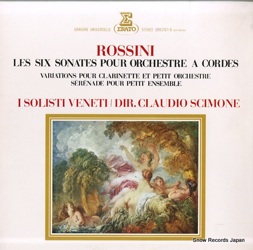 SCIMONE, CLAUDIO rossini; les six sonates pour orchestre a cordes ERX2187/8
