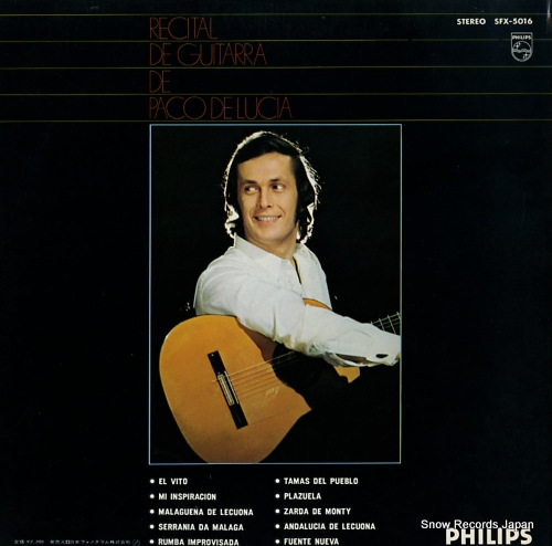 DE LUCIA, PACO recital de guitarra de paco de lucia SFX-5016