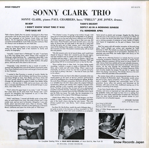 CLARK, SONNY sony clark trio BST81579