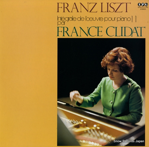 CLIDAT, FRANCE integrale de l'oeuvre pour piano de franz liszt par france clidat volume 11 UPS-3111-PG - front cover