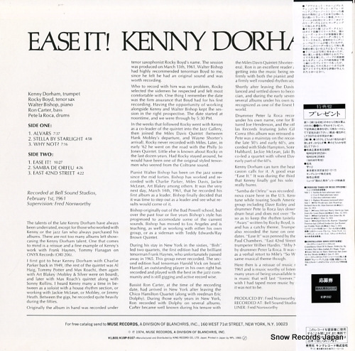 DORHAM, KENNY ease it! K18P-9167 - back cover