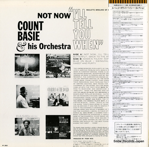 BASIE, COUNT not now, i'll tell you when YS-7140-RO