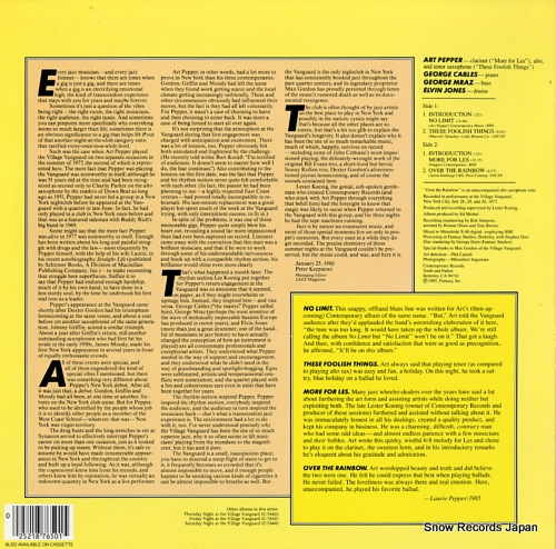 PEPPER, ART more for les - at the village vanguard, vol. 4 C-7650
