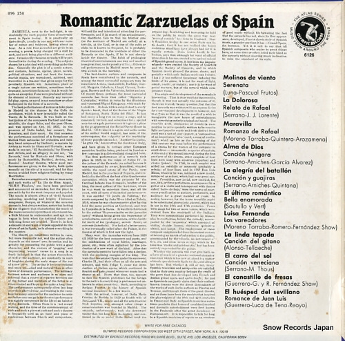 V/A romantic zarzuelas of spain OL-6126