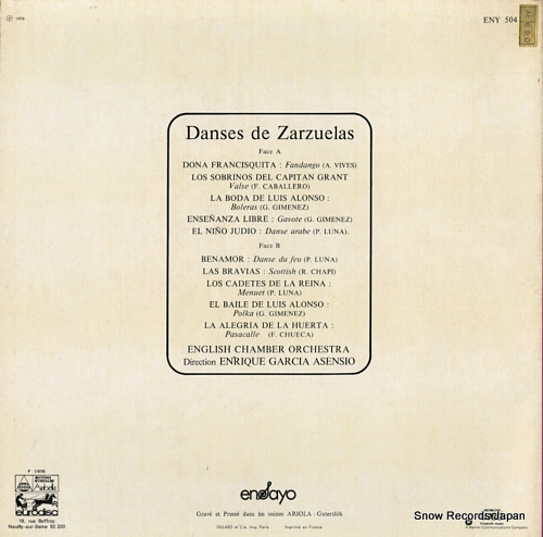 ASENSIO, ENRIQUE GARCIA danses de zarzuelas ENY504