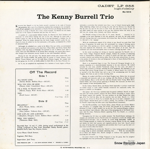 BURRELL, KENNY a night at the vanguard MJ-1014