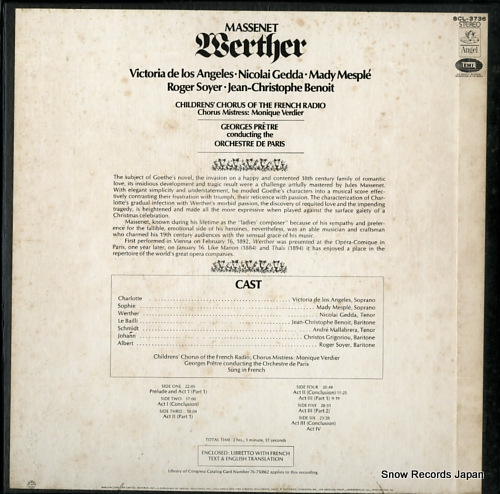 PRETRE, GEORGES massenet; werther SCL-3736