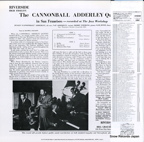 ADDERLEY, CANNONBALL in san francisco VIJ-123