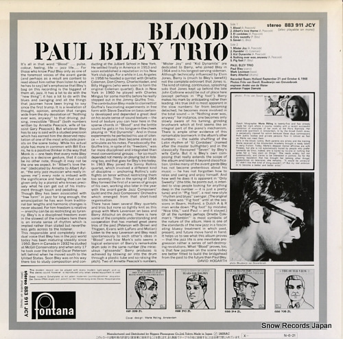 BLEY, PAUL blood 195J-28