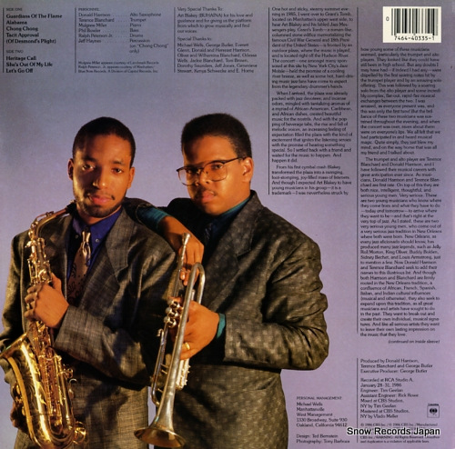 HARRISON, DONALD, AND TERENCE BLANCHARD nascence C40335 - back cover
