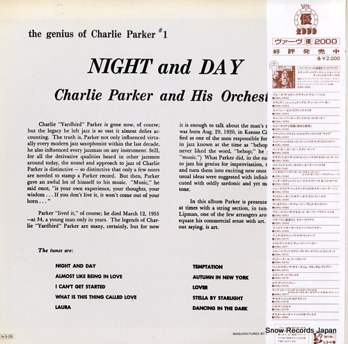 PARKER, CHARLIE night and day 20MJ0071