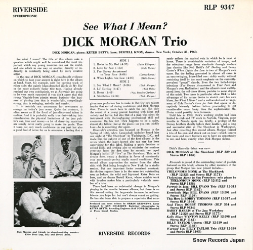 MORGAN, DICK see what i mean? WWLJ-7019