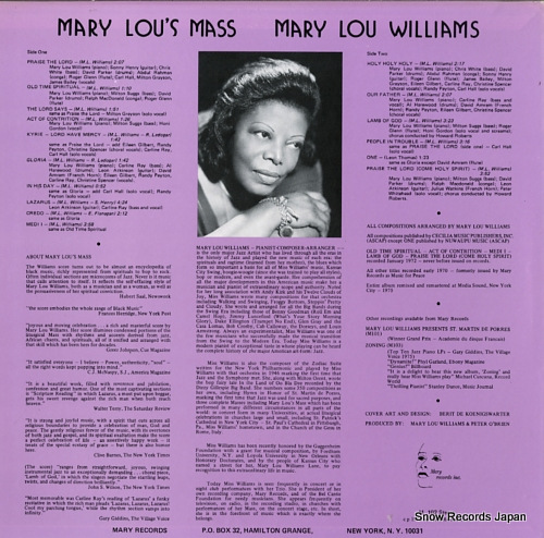 WILLIAMS, MARY LOU mary lou's mass M102