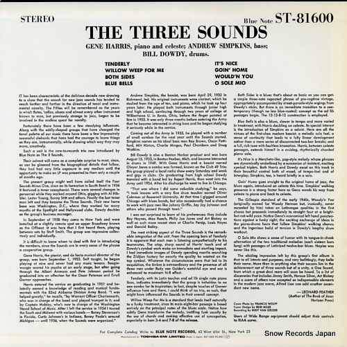THREE SOUNDS, THE introducing the three sounds BLP1600