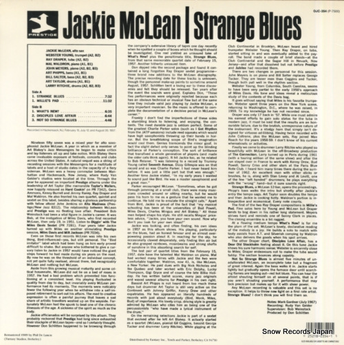 MCLEAN, JACKIE strange blues OJC-354