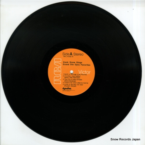 SNOW, HANK hank snow sings grand ole opry favorites APL1-0162 - disc