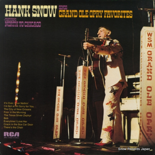 SNOW, HANK hank snow sings grand ole opry favorites APL1-0162 - front cover