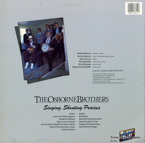 OSBORNE BROTHERS, THE singing, shouting praises SH-3764 - back cover